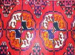 The Tekke carpet is thought to have been influenced by the Nestorians and contain the three crosses of Calvary in its design. 